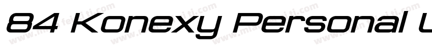 84 Konexy Personal Use字体转换